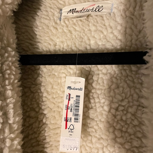 Madewell Sherpa Classic Jean Jacket in Eaves Wash Mens Size S - Picture 4 of 8